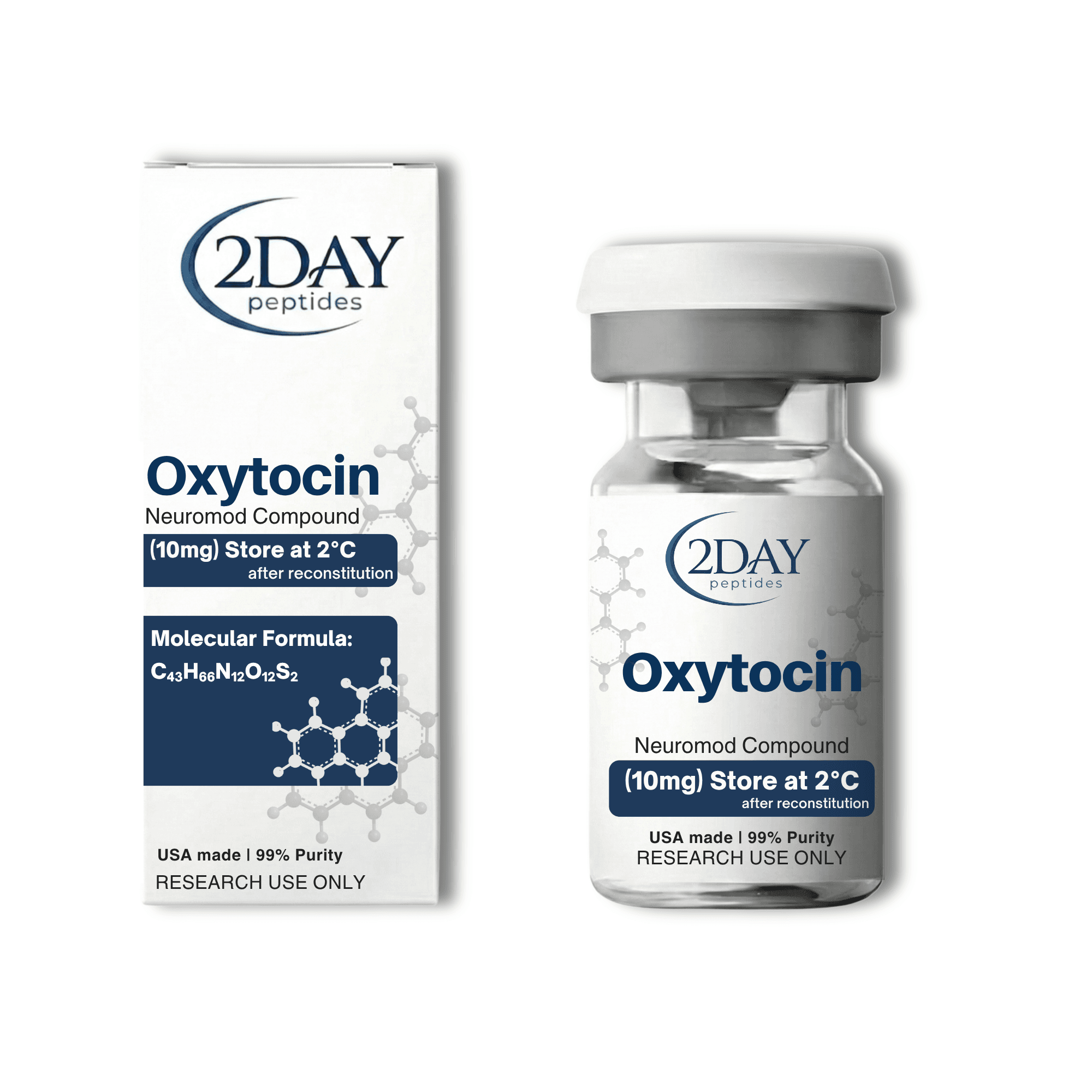 Oxytocin vial and packaging