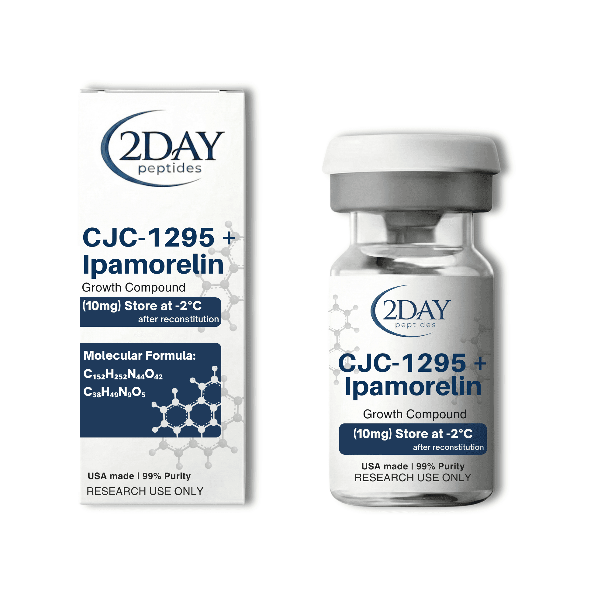 CJC-1295 + Ipamorelin vial and packaging